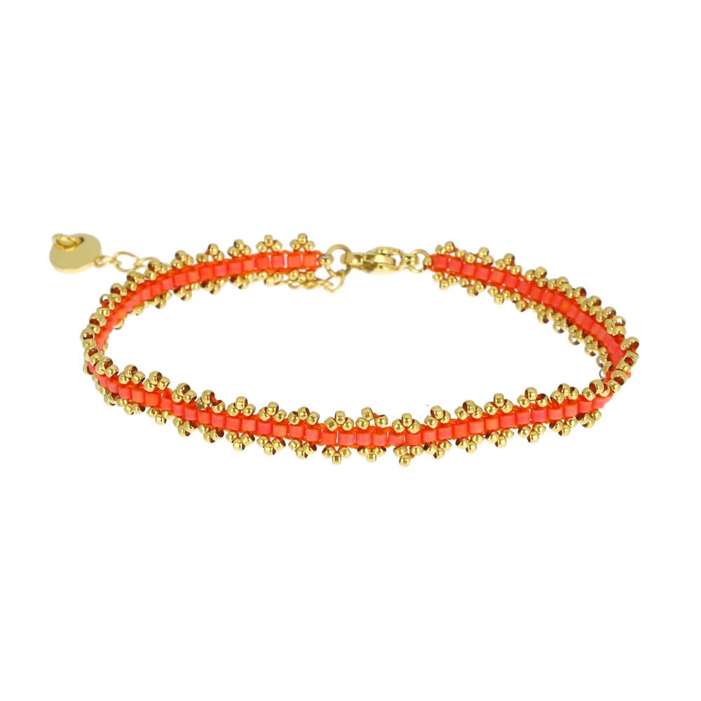 Bracelet acier Daysie orange - Les Cleias
