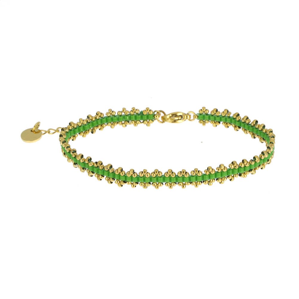 Bracelet acier Daysie vert - Les Cleias