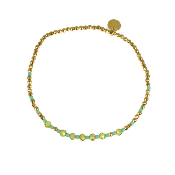 Bracelet acier Perléa vert - Les Cleias