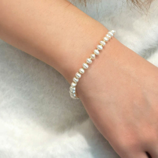 Bracelet acier perles Ophélie II - Les Cleias