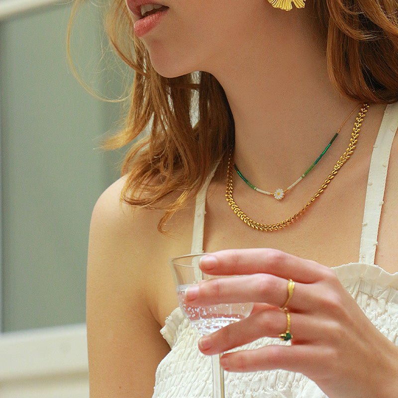 Collier acier Laurier - Les Cleias