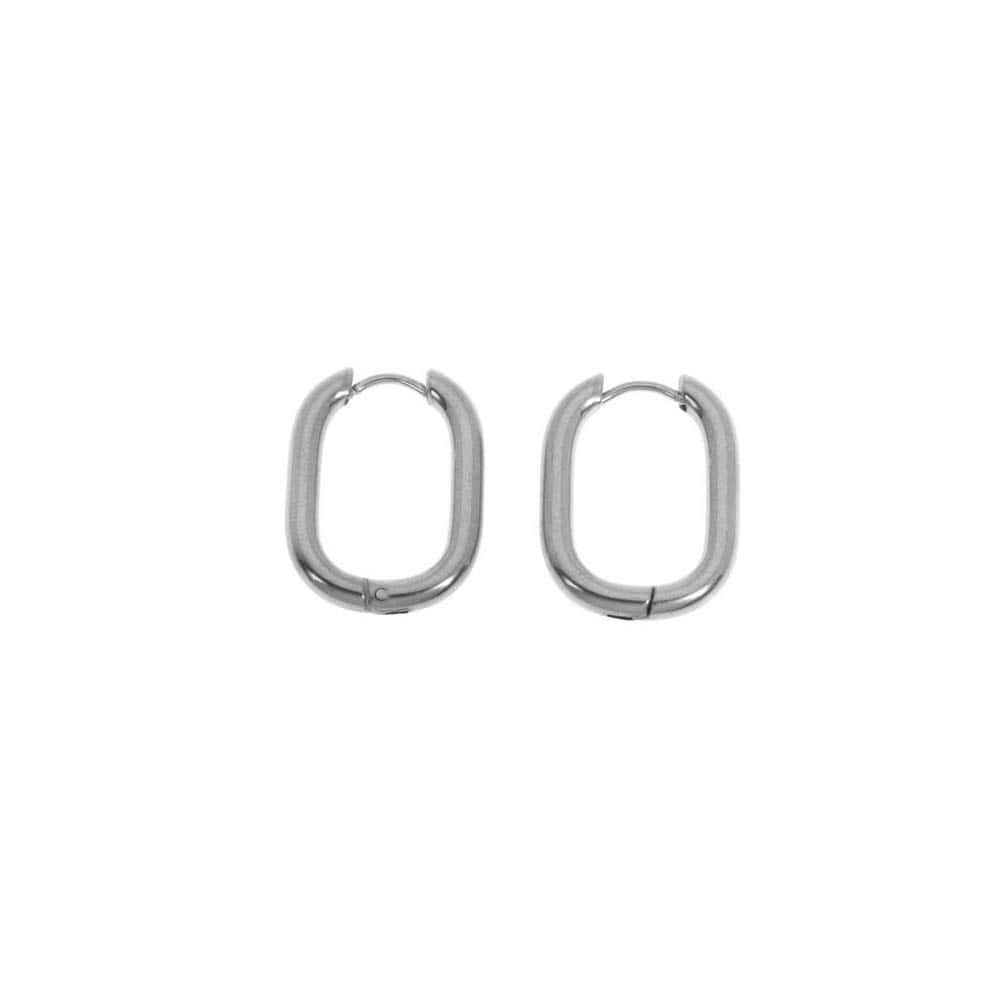 Joanie steel hoop earrings | The Cleias – Les Cleias